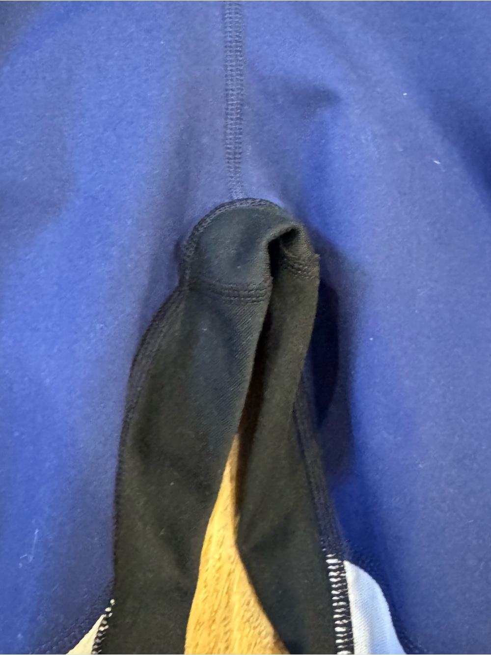 Fabletics Navy, White & Black Colorblock Leggings with Drawstring - Picture 5 of 8